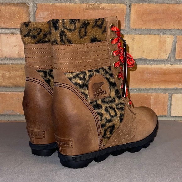 NWT Sorel Waterproof Lexie Wedge Boots in Leopard - Picture 5 of 7
